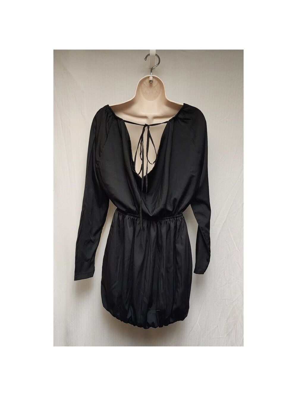 Converse Black Long Sleeve Balloon Skirt Mini Dress – Size M - Picture 4 of 7